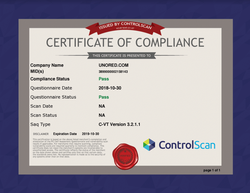 Compilance Certificate